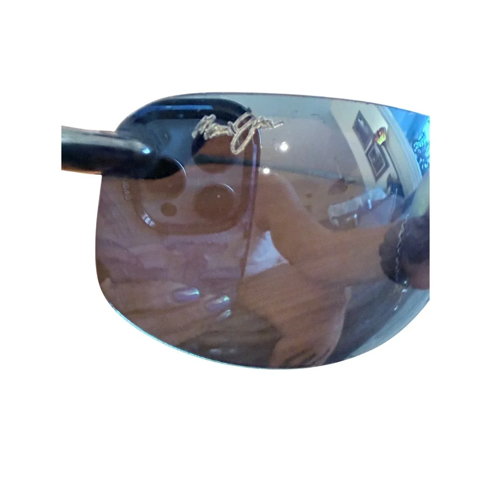 Maui Jim Hookipa MJ407-02 Sunglasses Black Frames Scratched Lenses For Repair